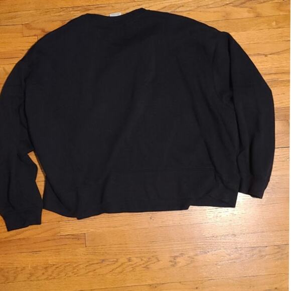 Nike Black Pink Fleece Crop Pullover Crewneck Sweatshirt-2XL - Picture 6 of 6